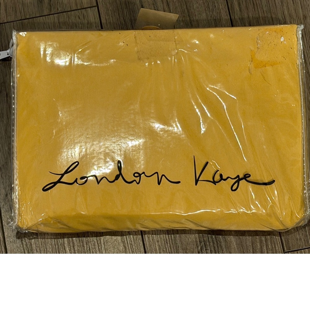London Kaye Twin XL Sheet Set 3pc Mustard Yellow Microfiber Oeko-Tex NEW